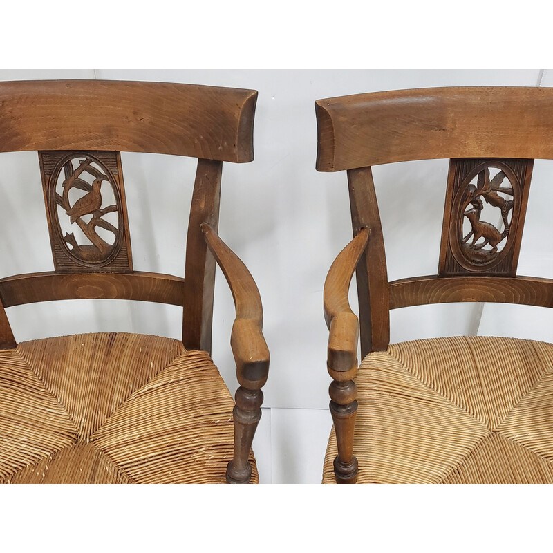 Paar vintage Landes fauteuils