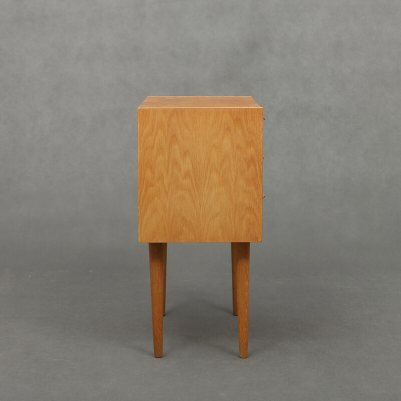 Small danish light oak chest of drawers - 1970s