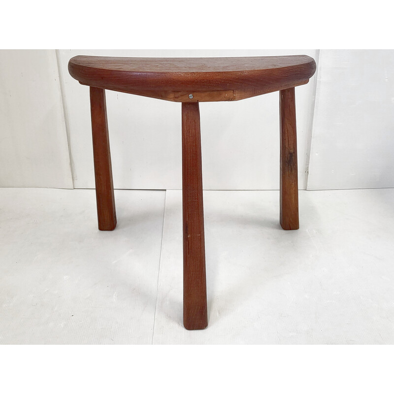 Tabouret demi-lune brutaliste vintage, 1960