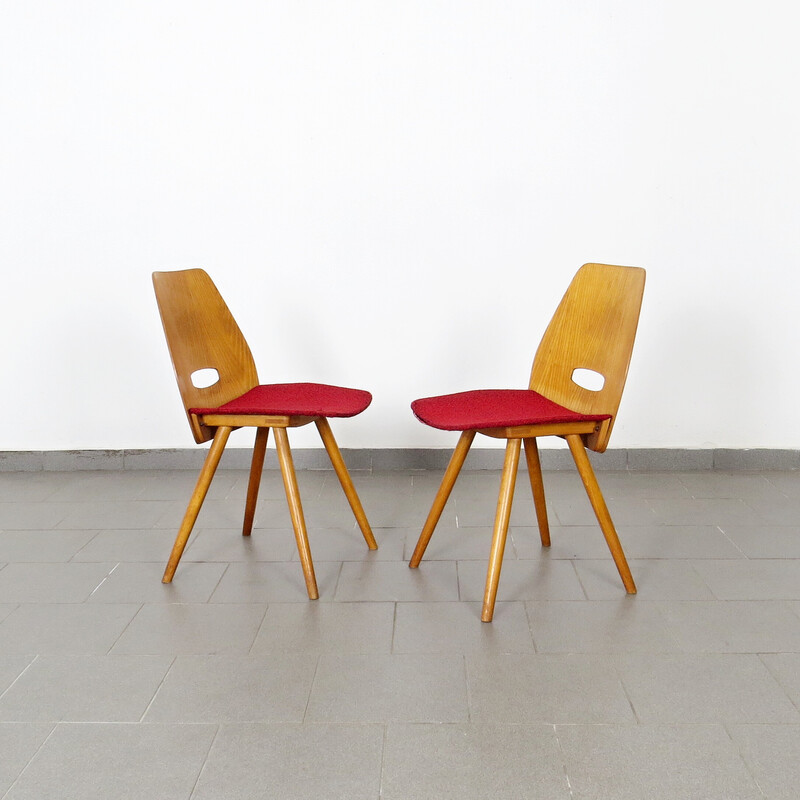 Set di 4 sedie da pranzo vintage di František Jirák per Tatra Furniture
