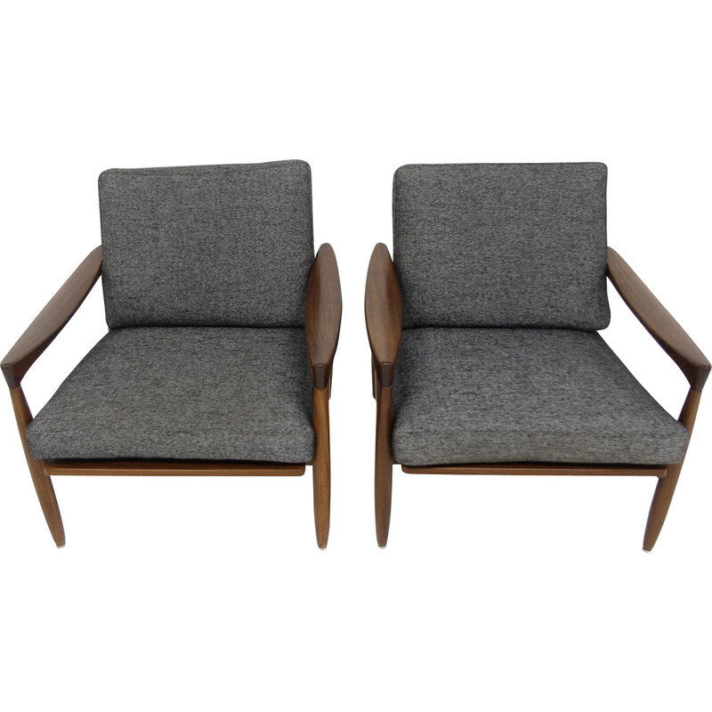 Paire de fauteuils vintage "Kolding" par Erik Wørtz pour Möbel-Ikea, Suède 1960