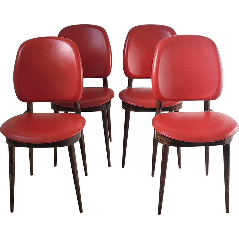 Lot de 4 chaises vintage Pégase pour Baumann, 1960