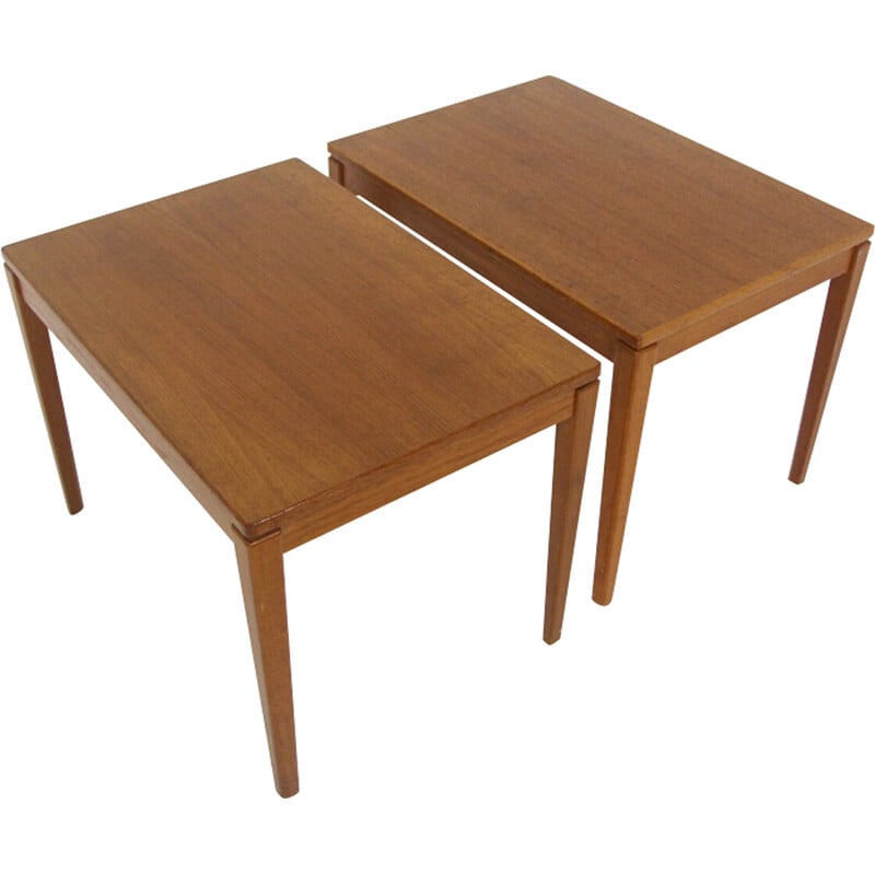 Pair of vintage teak side tables, Sweden 1960