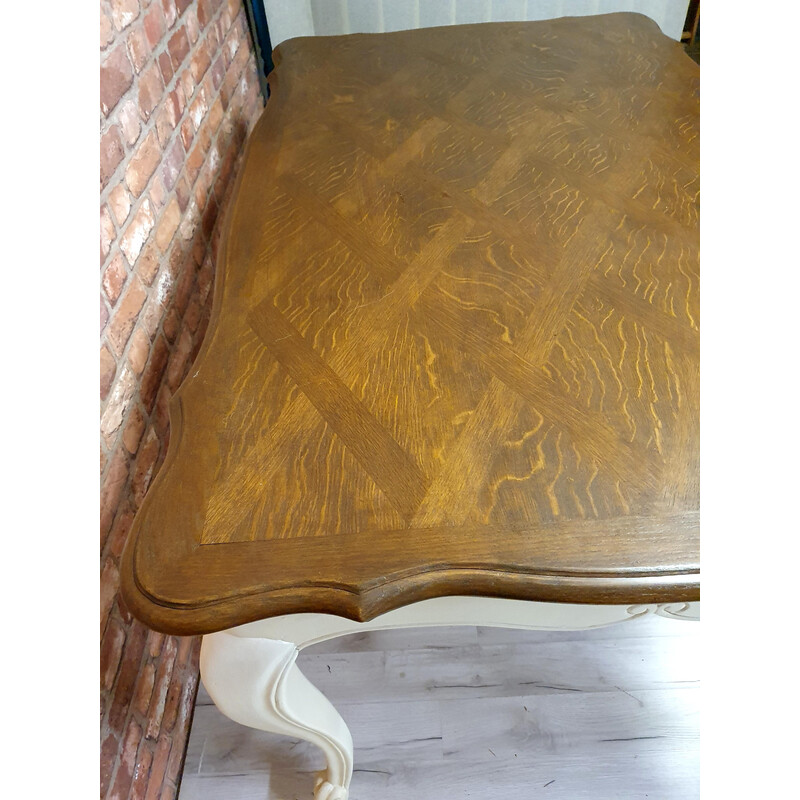 Vintage opvouwbare eiken tafel