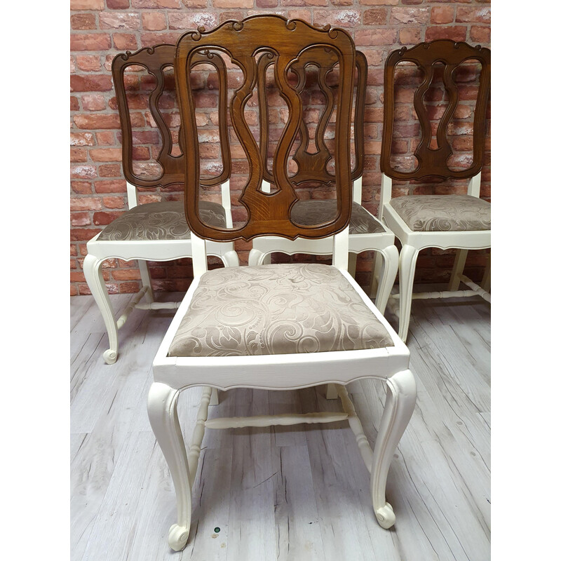 Set of vintage 6 chairs in oakwood