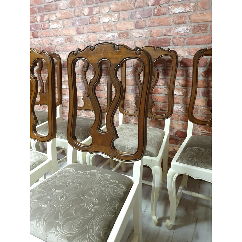 Conjunto de cadeiras vintage 6 em carvalho