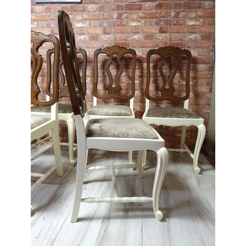 Set of vintage 6 chairs in oakwood