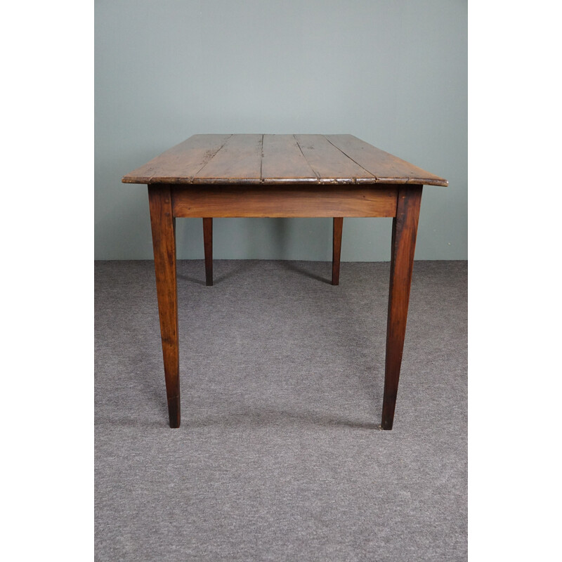 Vintage wood dining table, France 1860s