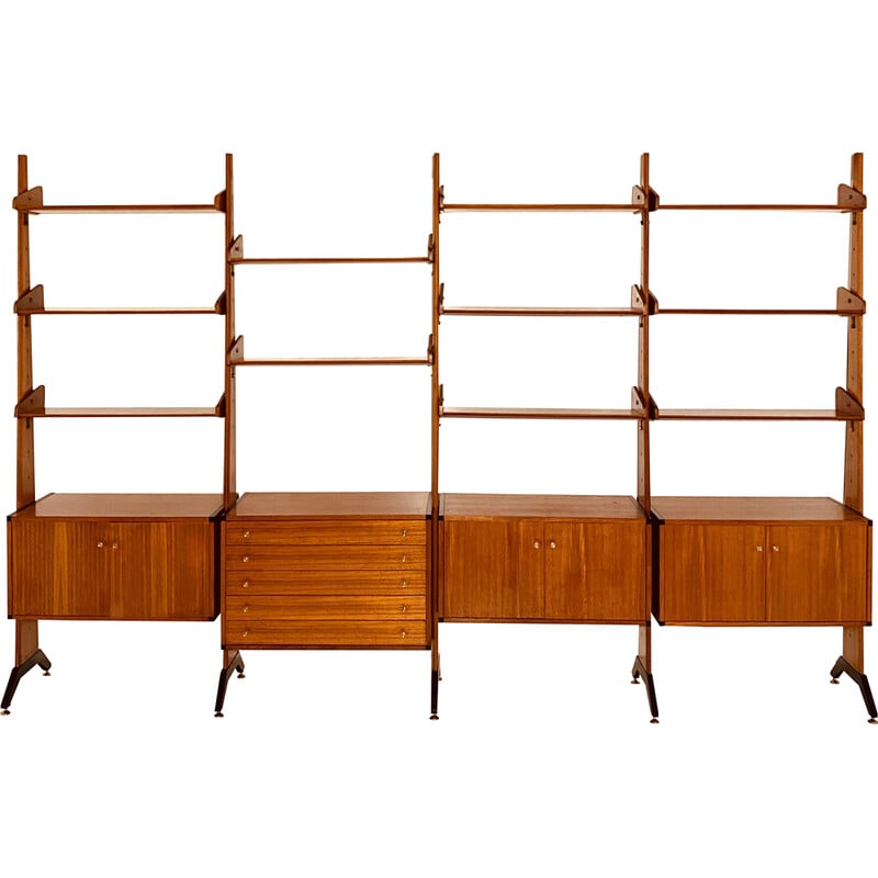 Modulares Bücherregal aus Holz von Vittorio Dassi, 1960er Jahre