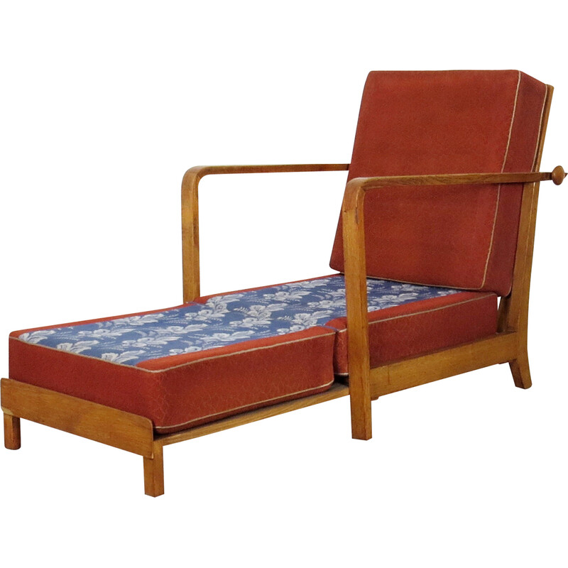 Vintage positioning and folding armchair