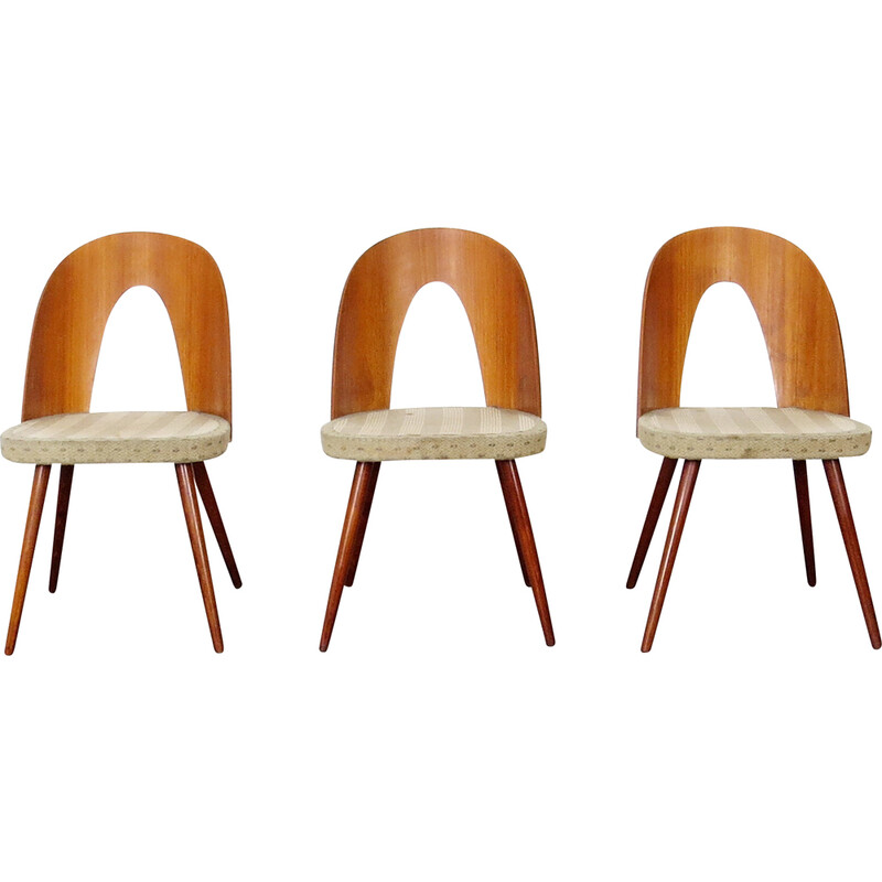 Set of 3 vintage dining chairs by Antonín Šuman for Tatra Nábytok