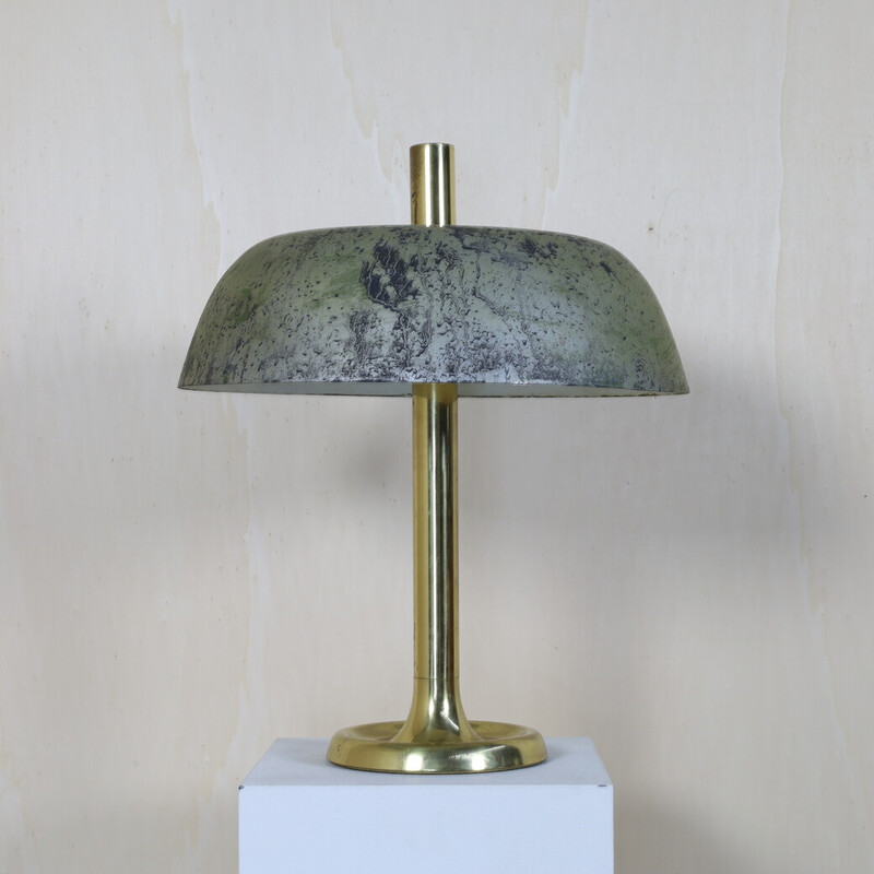 Vintage table lamp in brass and metal by Egon Hillebrand for Hillebrand, Germany 1970s
