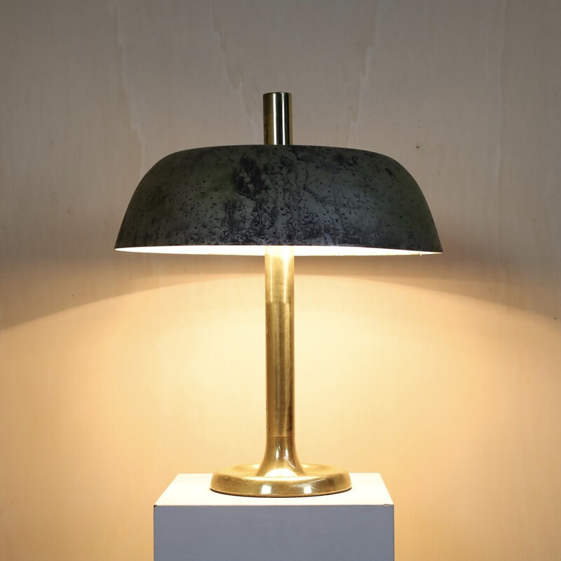 Vintage table lamp in brass and metal by Egon Hillebrand for Hillebrand, Germany 1970s