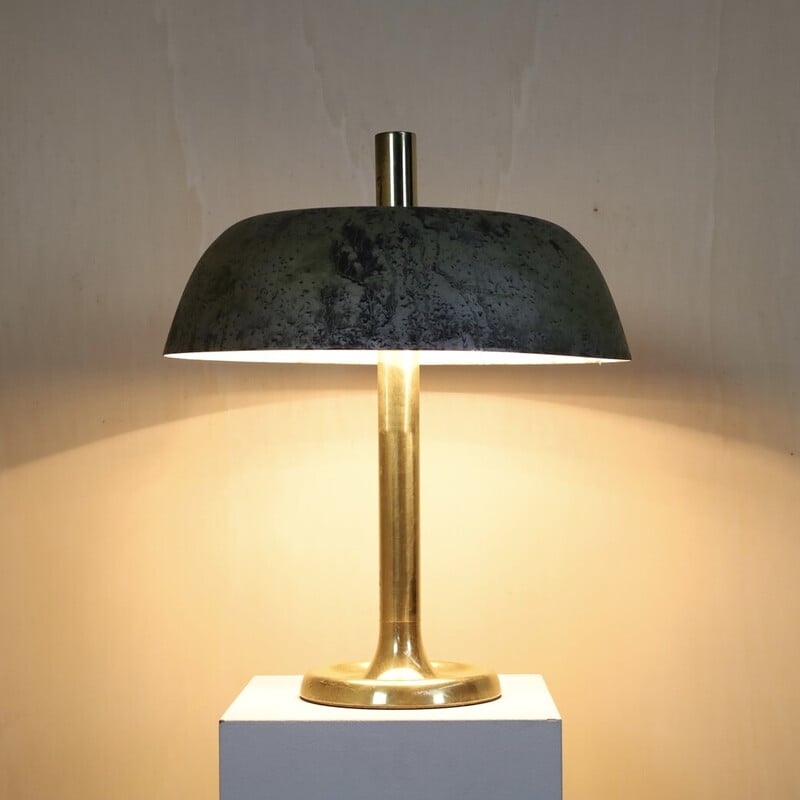 Vintage tafellamp in messing en metaal van Egon Hillebrand voor Hillebrand, Duitsland 1970