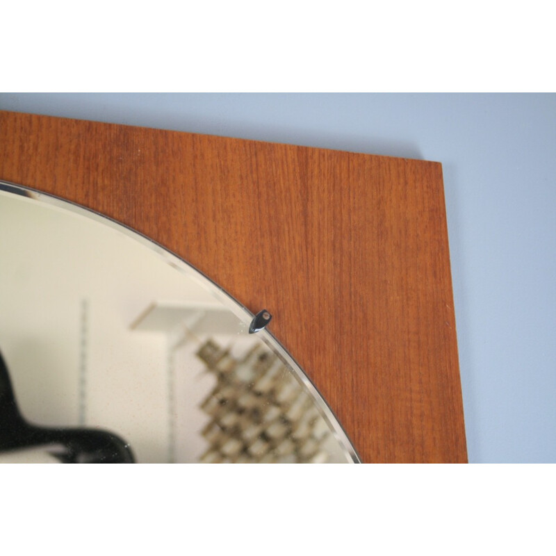 Mid century Scandinavian teak wall mirror - 1960s