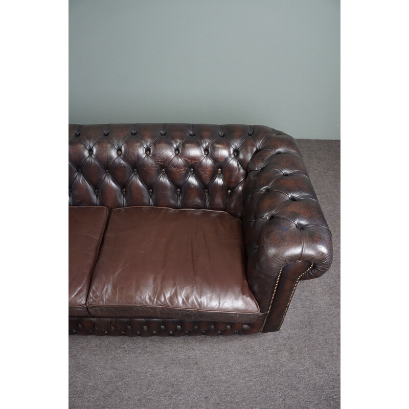 Chesterfield-Sofa aus Rindsleder, England