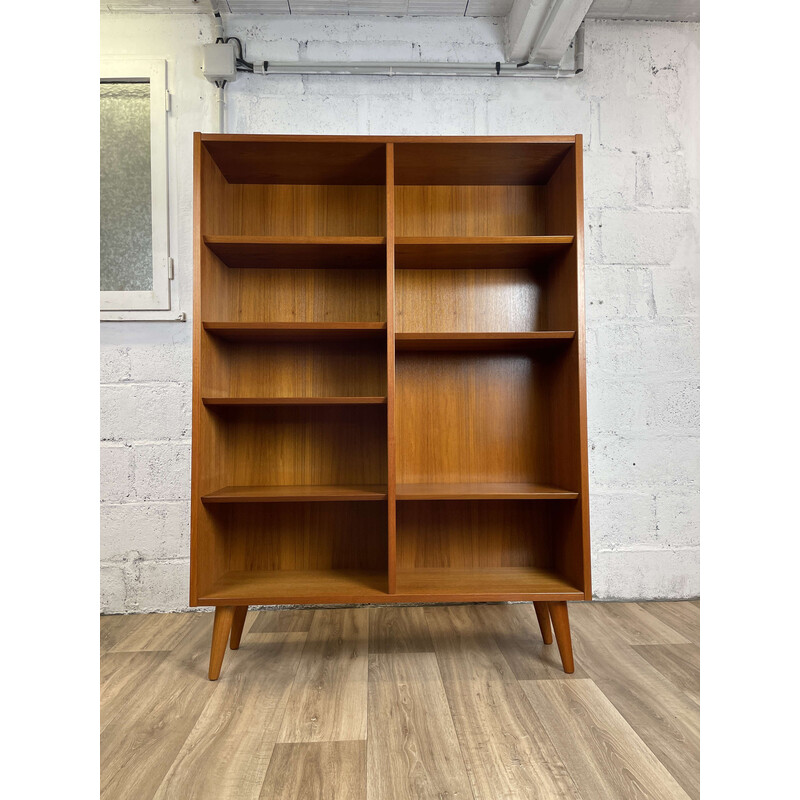 Scandinavian vintage teak bookcase by Poul Hundevad, Denmark 1960