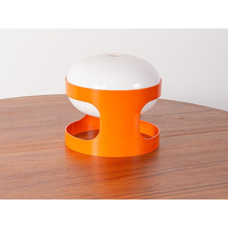 Lámpara de mesa vintage Kd27 en naranja por Joe Colombo para Kartell, Italia 1970