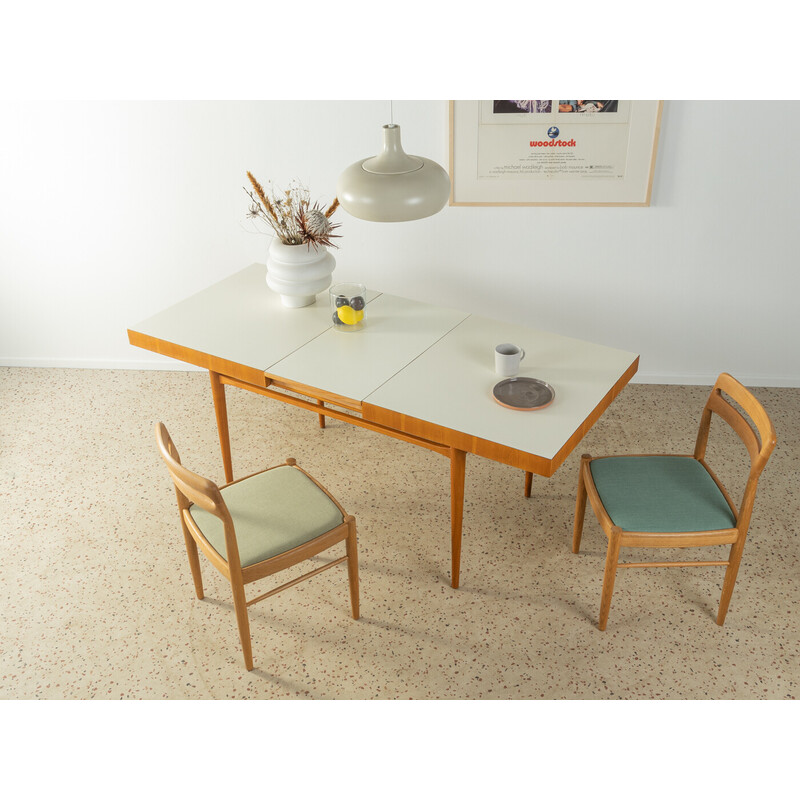 Vintage extendable ash dining table, Germany 1960