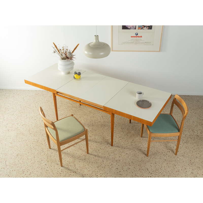 Vintage extendable ash dining table, Germany 1960