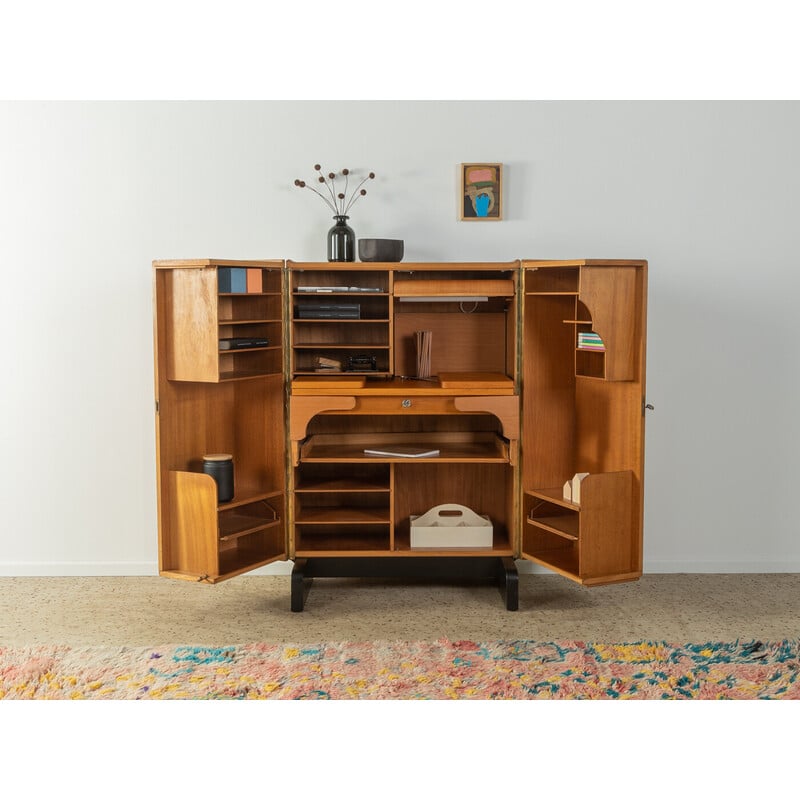 Vintage Hausbüro elm secretary for Stranghöner, Germany 1950