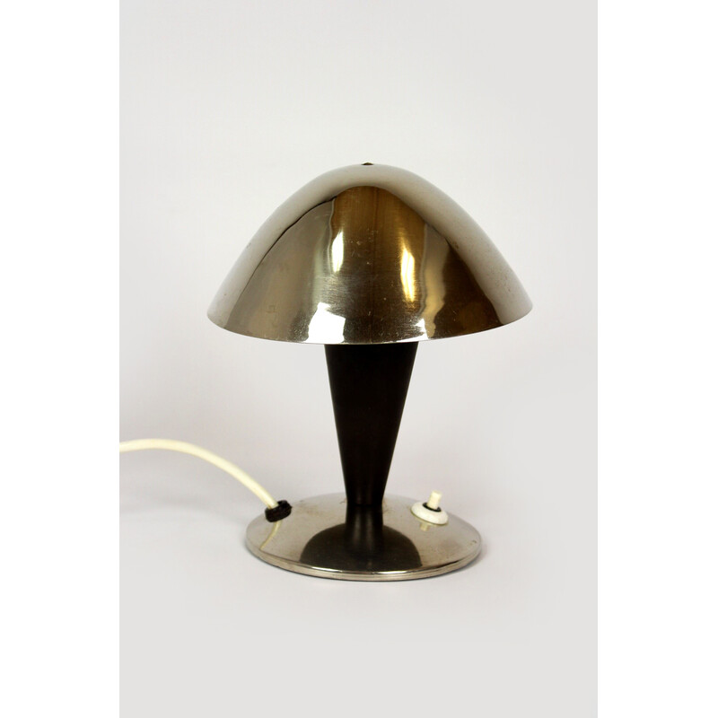 Lampe de table vintage chromée par Esc, Tchécoslovaquie 1940