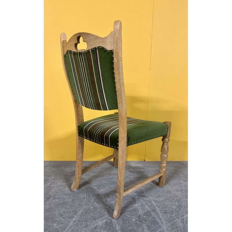 Conjunto 6 cadeiras de carvalho vintage, Danemark 1960