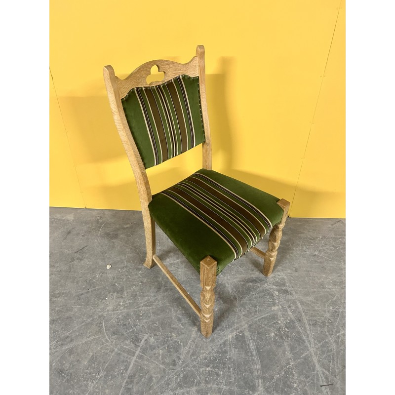Set 6 vintage oakwood dining chairs, Danemark 1960