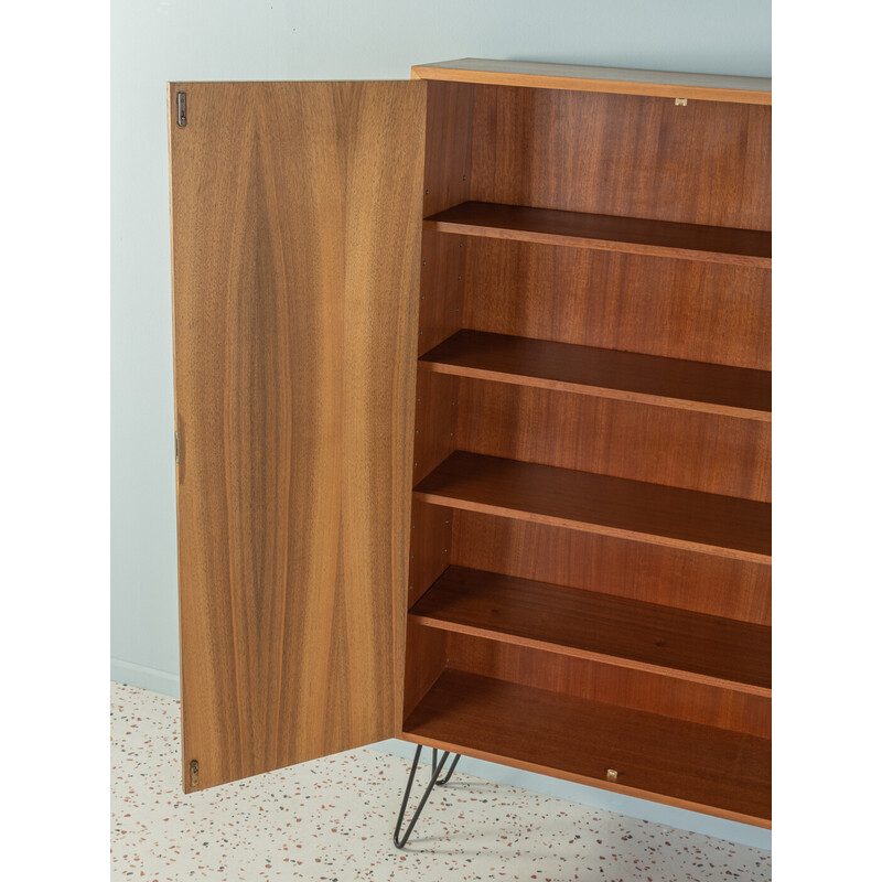 Vintage shoes cabinet in walnut veneer by Wk Möbel, Germany 1950