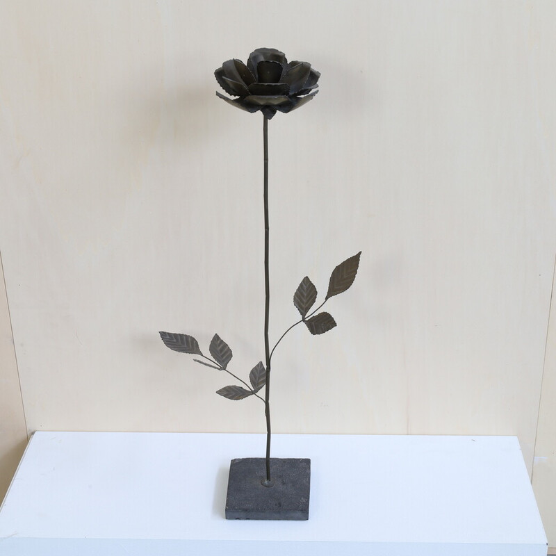 Vintage rose sculptured metal