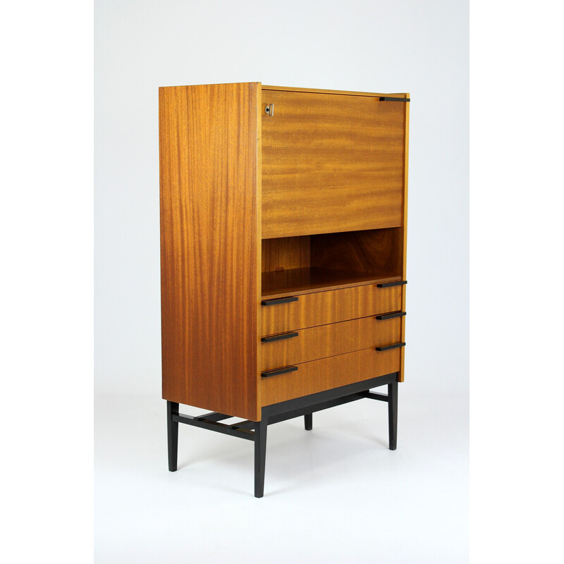 Vintage secretary in mahogany by Up Zavody, Czechoslovakia 1969