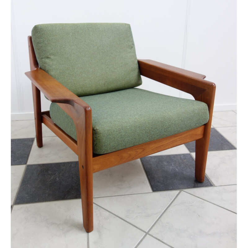 Green armchair by Komfort Denmark - 1960s