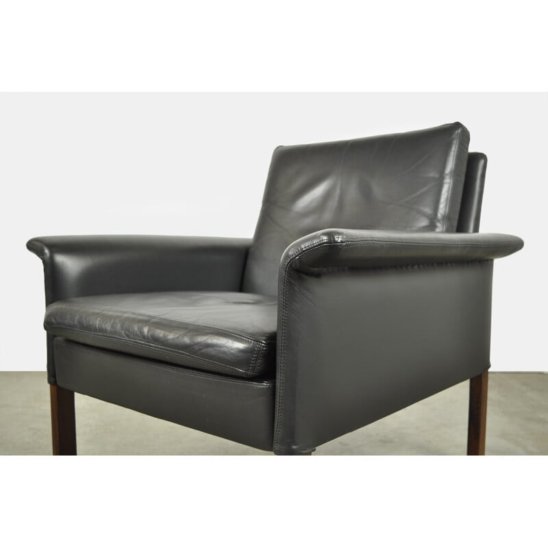 Vintage armchair in leather by Hans Olsen for Cs Møbler Glostrup, Denmark 1960