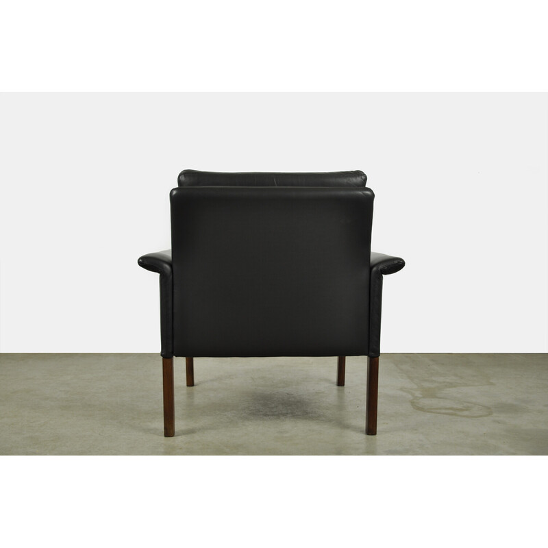 Vintage armchair in leather by Hans Olsen for Cs Møbler Glostrup, Denmark 1960