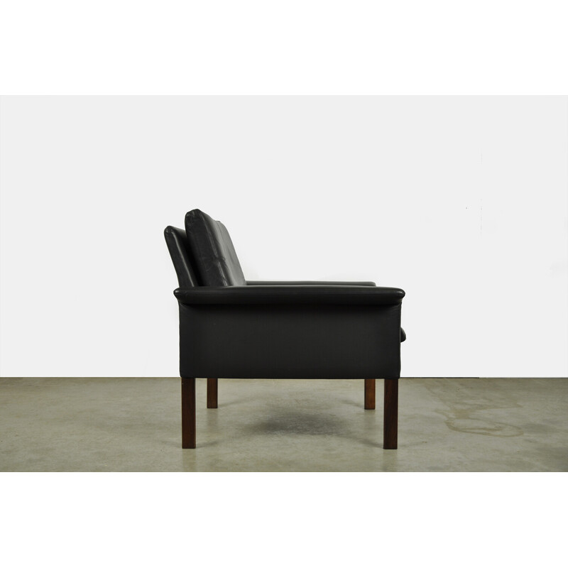 Vintage armchair in leather by Hans Olsen for Cs Møbler Glostrup, Denmark 1960