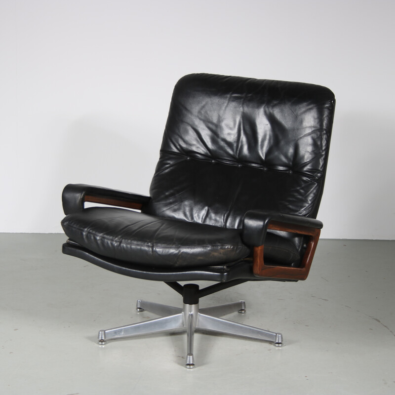 Fauteuil vintage "King" par André Vandenbeuck pour Strässle, Suisse 1960