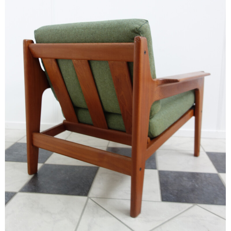 Green armchair by Komfort Denmark - 1960s