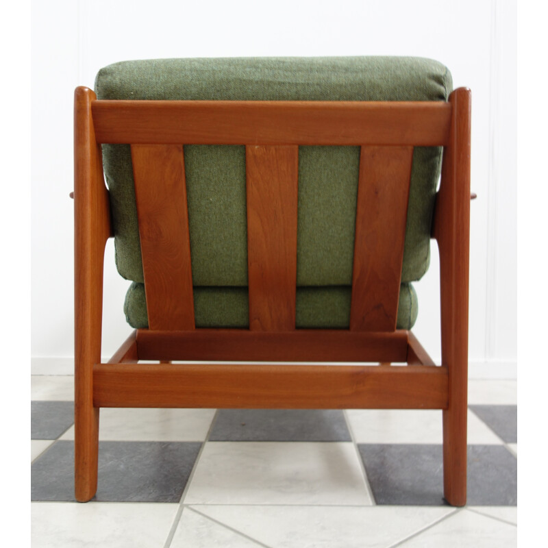 Green armchair by Komfort Denmark - 1960s