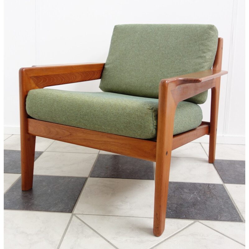 Green armchair by Komfort Denmark - 1960s