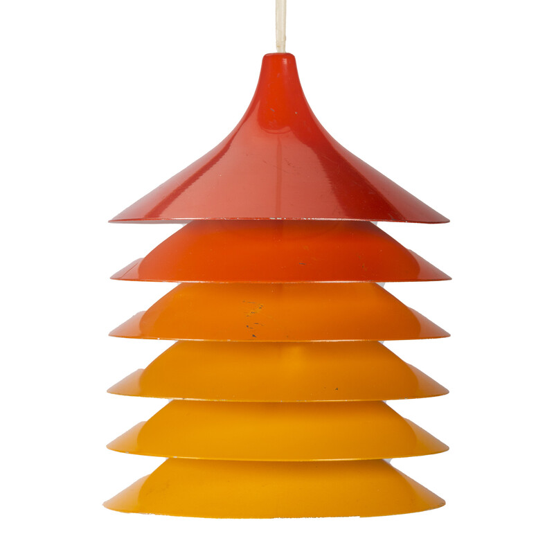 Vintage orange pendant lamp by Bent Gantzel Boysen for ikea