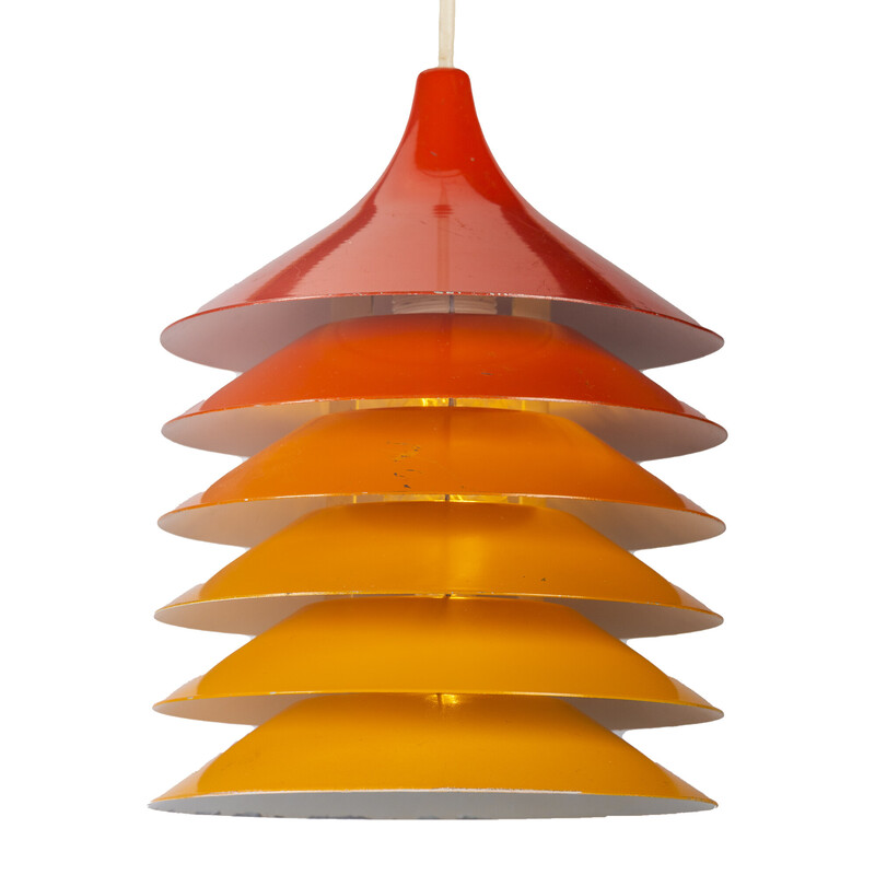 Suspension vintage orange par Bent Gantzel Boysen pour ikea