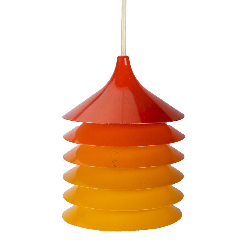 Vintage orange pendant lamp by Bent Gantzel Boysen for ikea