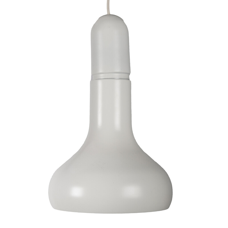 Lampade a sospensione industriali in metallo bianco vintage per Staff Leuchten