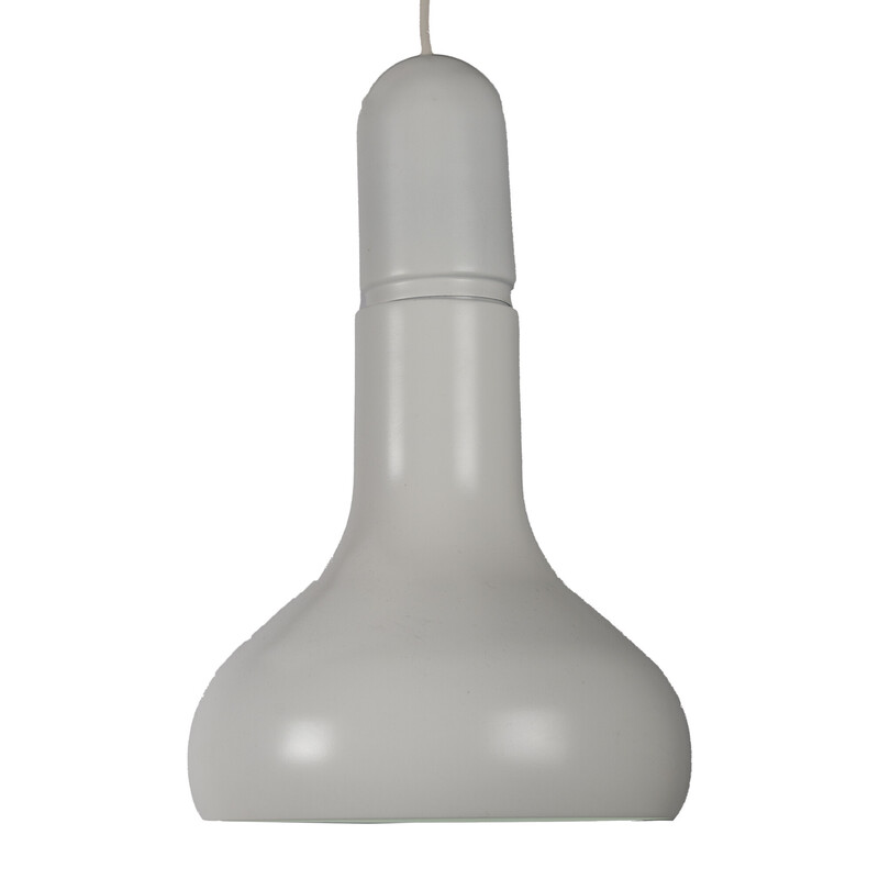 Lampade a sospensione industriali in metallo bianco vintage per Staff Leuchten
