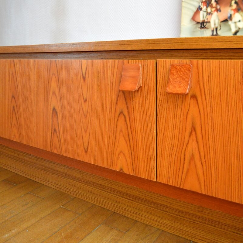 Large teak low sideboard - 1970s