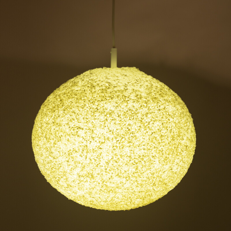Lámpara colgante vintage sugarball moon de John y Sylvia Reid para Rotaflex