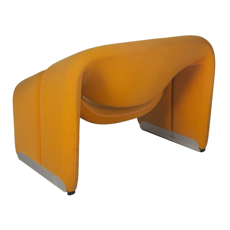 Vintage "Groovy" fauteuil oranje F598 van Pierre Paulin voor Artifort