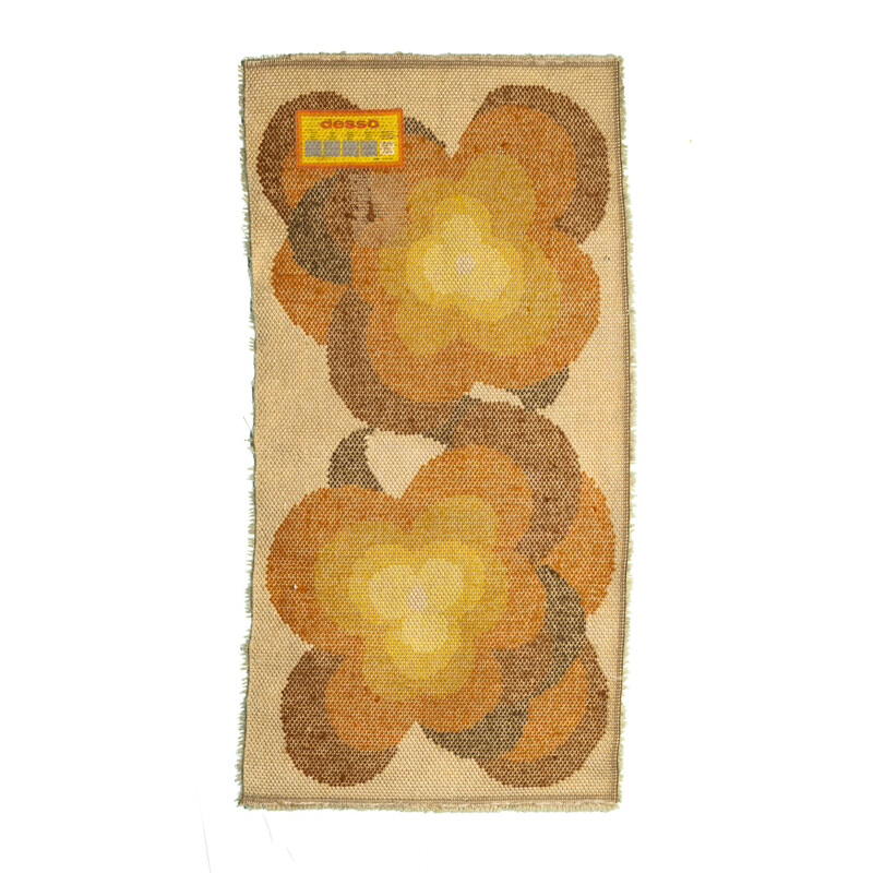 Tappeto vintage marrone 'Flower' Desso