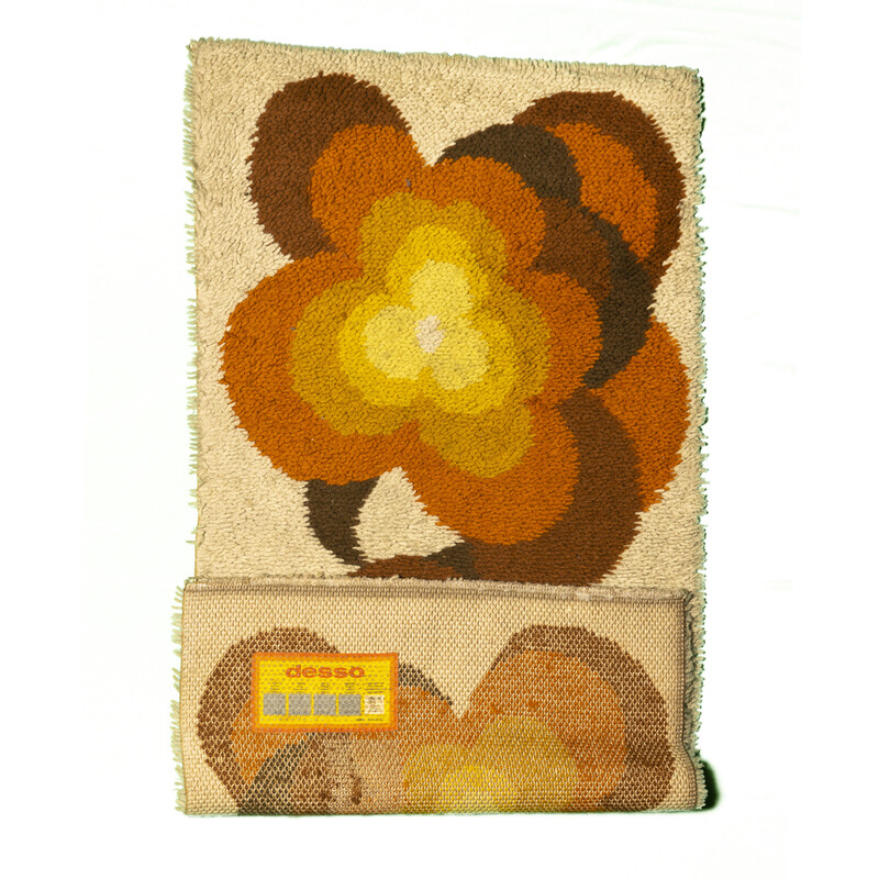Vintage brown 'Flower' Desso rug