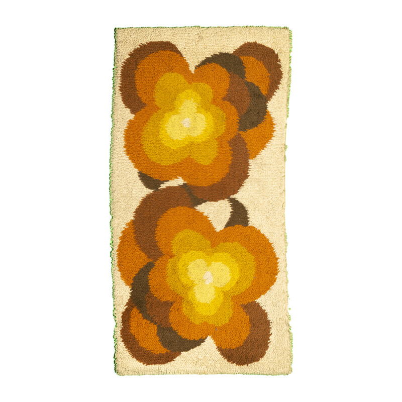 Vintage brown 'Flower' Desso rug